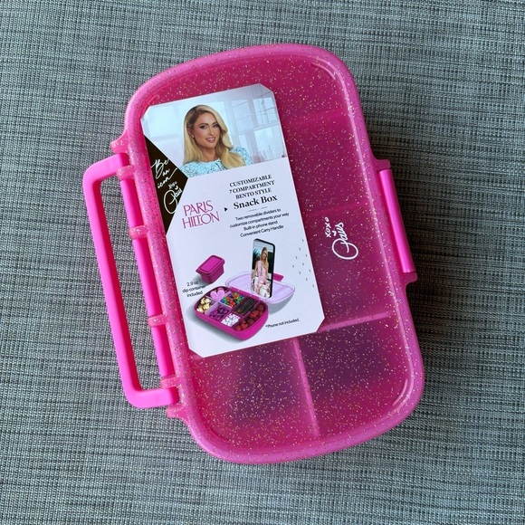 Paris Hilton Dark Pink Version Bento Snack Box Lunchbox & Gift With Purchase - Picture 3 of 13